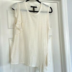 BCBG Maxazria sleeveless white top